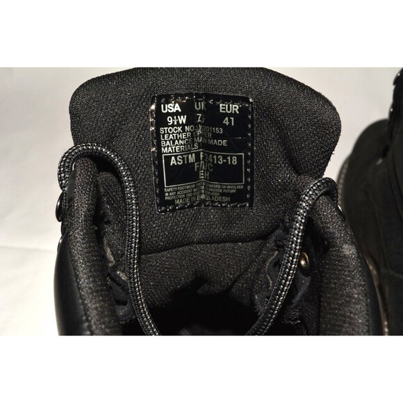 Wolverine Steel Toe Waterproof Work Boots Black Leather Men’s 9.5 W ASTM F2413-1 - Picture 8 of 11